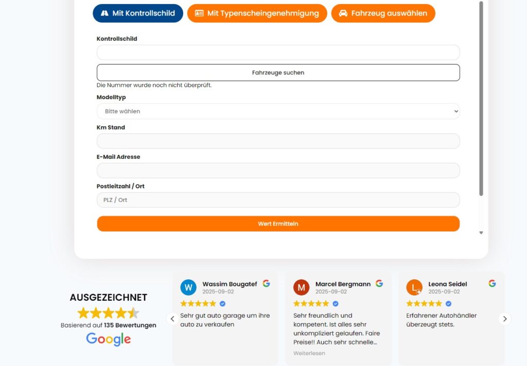 Leasingvertrag vorzeitig beenden: Jetzt Formular ausfüllen für ein unverbindliches Angebot.