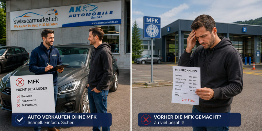 Auto ohne MFK bei SwissCarMarket verkaufen oder MFK vor dem Verkauf machen lassen